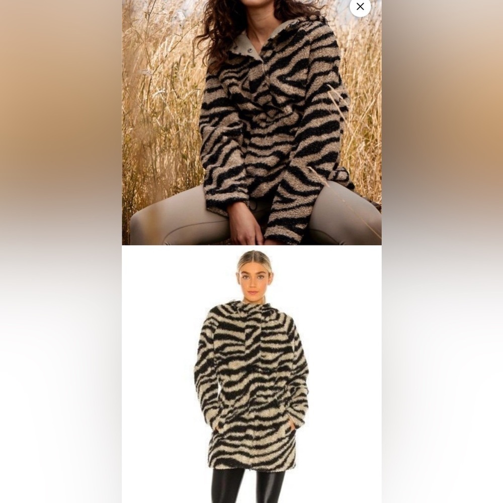 NWOT / Anthropologie /
Varley / faux fur jacket / small